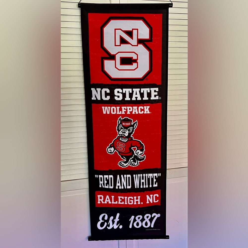 NC State Wolfpack Red and White Banner